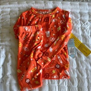 Cat & Jack Orange Kids Pajama Set with Fun Print